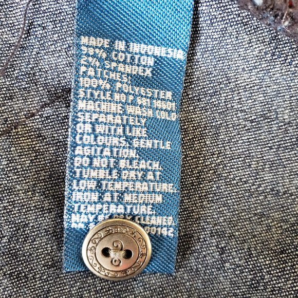 Nygard Sport Asian streetwear Stretch denim with satin patches Jacket Bohemian - Picture 8 of 10